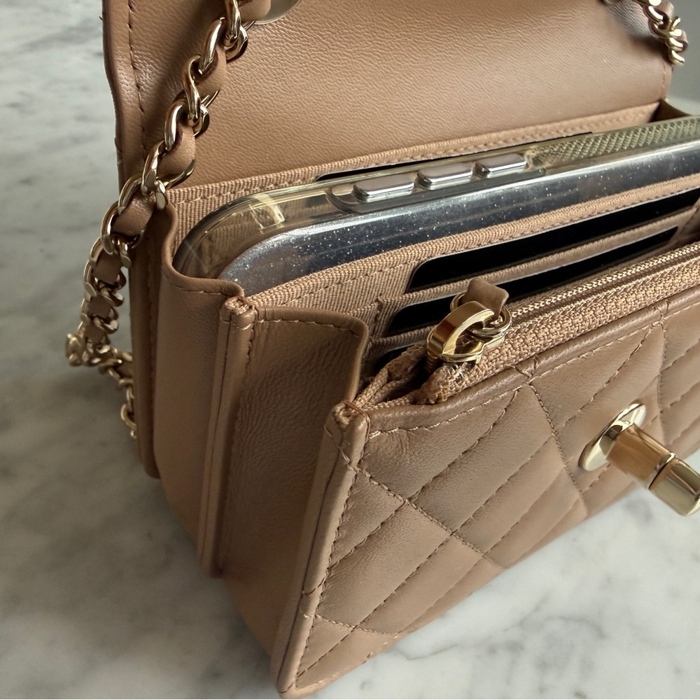 BRAND NEW Chanel Mini Trendy CC Wallet on Chain - Picture 4 of 13